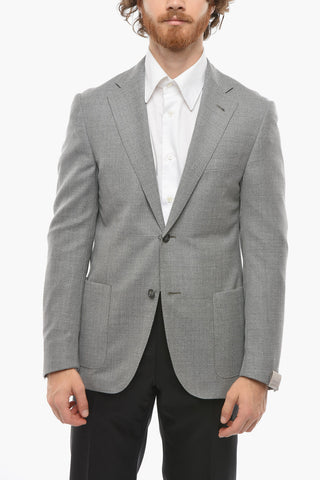 Half-lined GATE Hopsack Wool Blazer