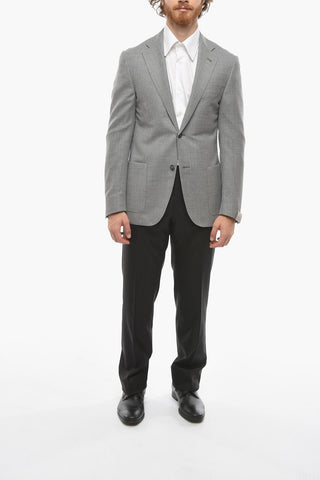 Half-lined GATE Hopsack Wool Blazer