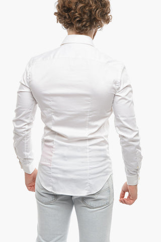 Camicia in Tinta Unita con Collo Francese
