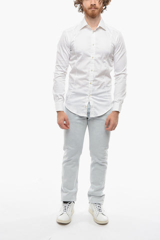 Camicia in Tinta Unita con Collo Francese