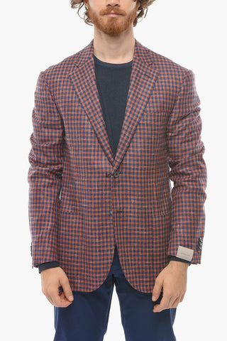 Blazer LEADER SOFT in Misto Lana con Motivo a Quadri