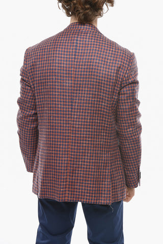 Blazer LEADER SOFT in Misto Lana con Motivo a Quadri