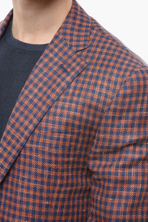 Blazer LEADER SOFT in Misto Lana con Motivo a Quadri
