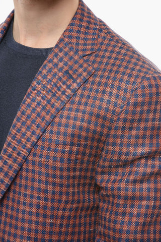 Blazer LEADER SOFT in Misto Lana con Motivo a Quadri