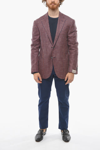 Blazer LEADER SOFT in Misto Lana con Motivo a Quadri