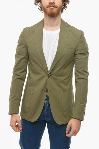 CC COLLECTION Patch Pocket Unlined Cotton Blend Blazer