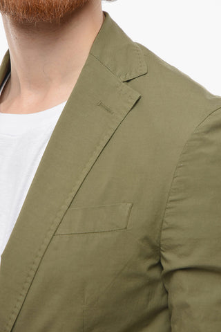 CC COLLECTION Patch Pocket Unlined Cotton Blend Blazer