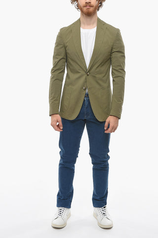 CC COLLECTION Patch Pocket Unlined Cotton Blend Blazer