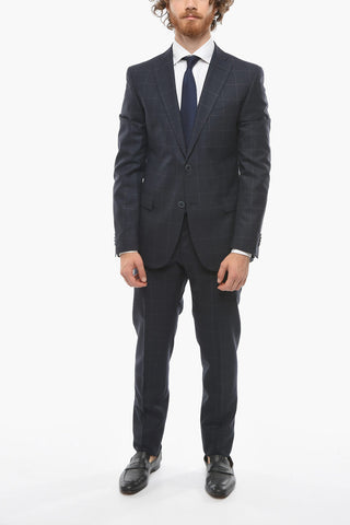 CC COLLECTION Abito in Lana Vergine RESET con Motivo Windowpane