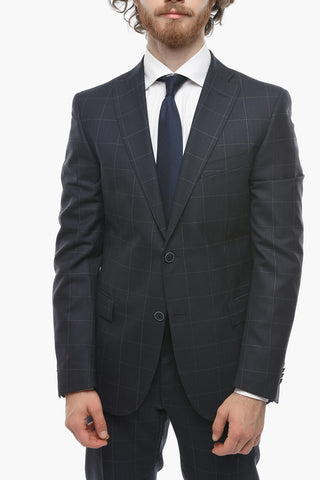 CC COLLECTION Abito in Lana Vergine RESET con Motivo Windowpane