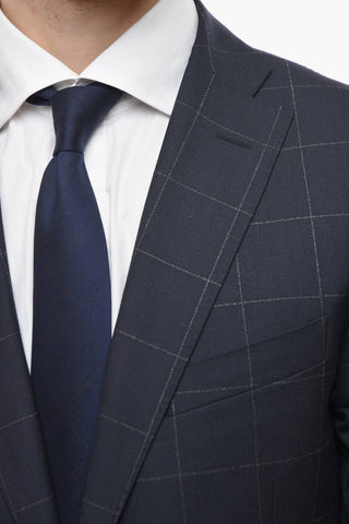 CC COLLECTION Abito in Lana Vergine RESET con Motivo Windowpane