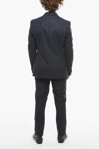 CC COLLECTION Abito in Lana Vergine RESET con Motivo Windowpane