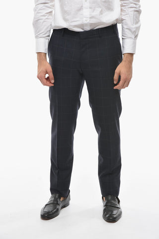 CC COLLECTION Abito in Lana Vergine RESET con Motivo Windowpane