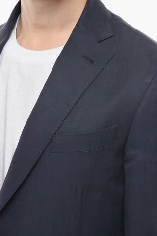 Notch Lapel MOLVENA Silk and Linen Blazer