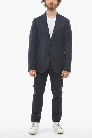 Notch Lapel MOLVENA Silk and Linen Blazer
