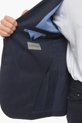 Notch Lapel MOLVENA Silk and Linen Blazer