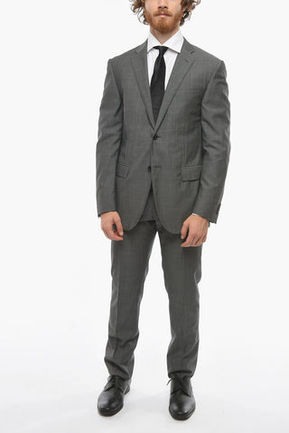 Virgin Wool ACADEMY Pin Check Suit