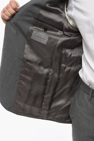 Virgin Wool ACADEMY Pin Check Suit