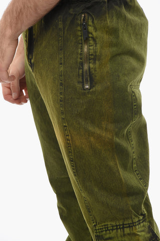 SAMUEL ROSS Pantaloni Cargo in Twill di Cotone con Passanti