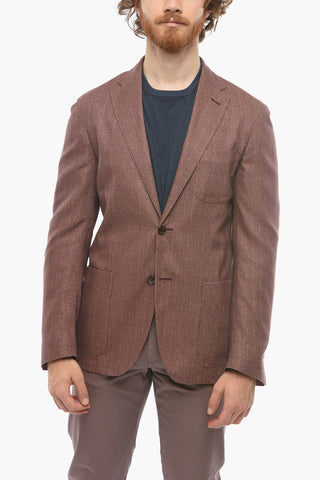 ID Unlined IDENTITY Herringbone Silk Blazer