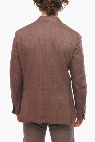 ID Unlined IDENTITY Herringbone Silk Blazer