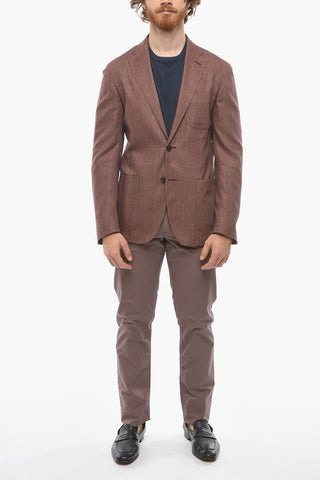 ID Unlined IDENTITY Herringbone Silk Blazer