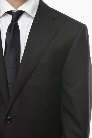 Extrafine-virgin-wool LEADER Suit with Notch Lapel