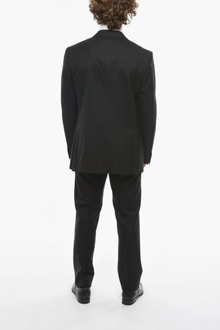 Extrafine-virgin-wool LEADER Suit with Notch Lapel