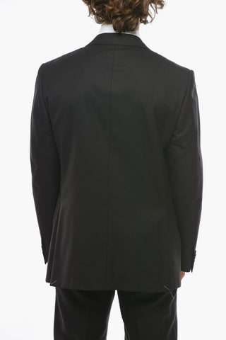 Extrafine-virgin-wool LEADER Suit with Notch Lapel