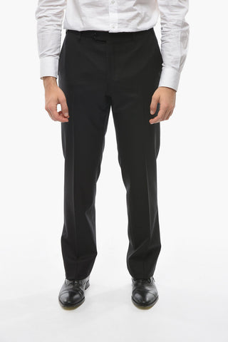 Extrafine-virgin-wool LEADER Suit with Notch Lapel
