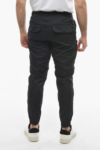Pantaloni Multitasca in Tessuto Tecnico con Logo Ricamato