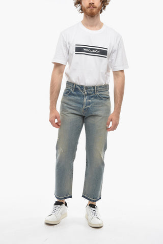 Vintage Effect THE KANE Jeans with Frayed Hem 19cm
