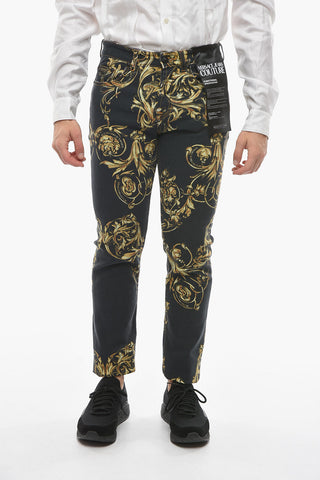 JEANS COUTURE Slim-fit Distressed Denims with Logoed Motif 18cm