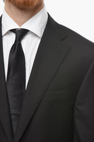Virgini-wool-twill LEADER Suit with Notch Lapel