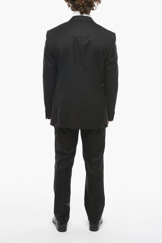 Virgini-wool-twill LEADER Suit with Notch Lapel
