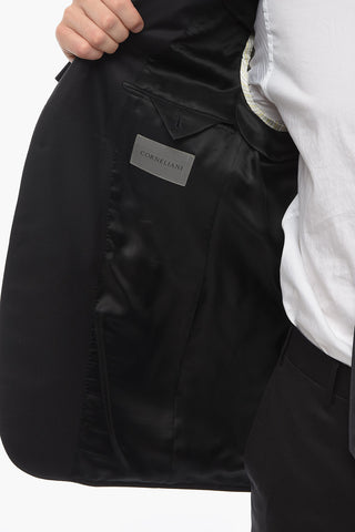 Virgini-wool-twill LEADER Suit with Notch Lapel