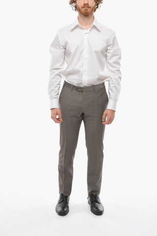Virgin Wool ACADEMY Pants with Belt Loops