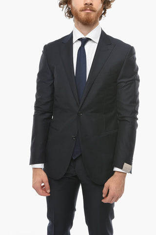 Virgin-wool CEREMONY ACADEMY Suit with Peak Lapel