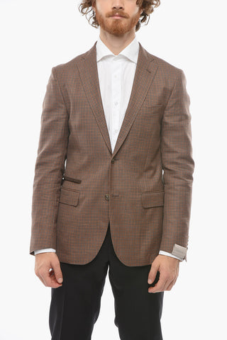 Zipped Pocket GATE Gingham Check Blazer