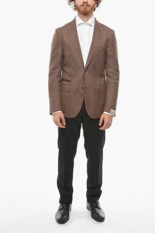 Zipped Pocket GATE Gingham Check Blazer