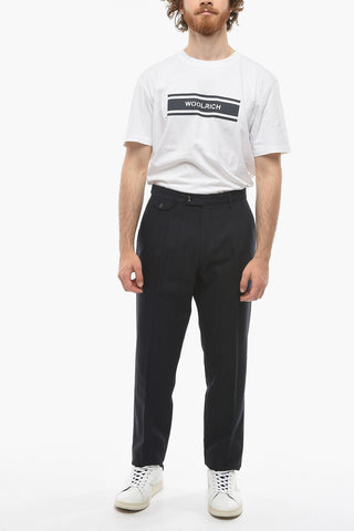 Virgin Wool and Cotton RAVAL Single-Pleat Pants