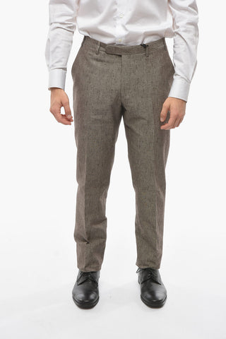CC COLLECTION Pantaloni REFINED in Misto Lino Fil a Fil