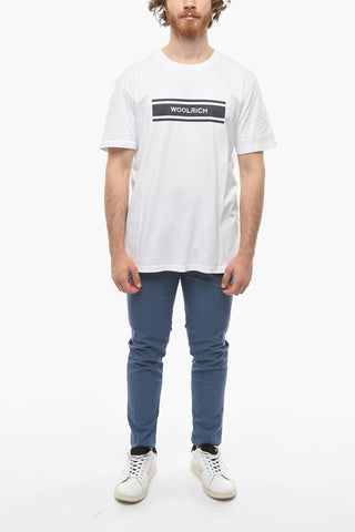 Crew Neck INTARSIA Cotton T-Shirt