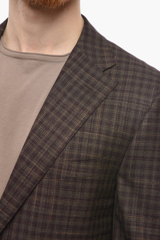 Blazer MANTUA con Motivo Gingham e Rever Classico