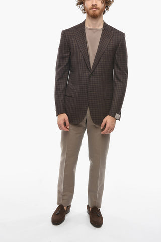 Blazer MANTUA con Motivo Gingham e Rever Classico