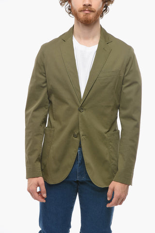 CC COLLECTION Unlined Twill Cotton Blazer