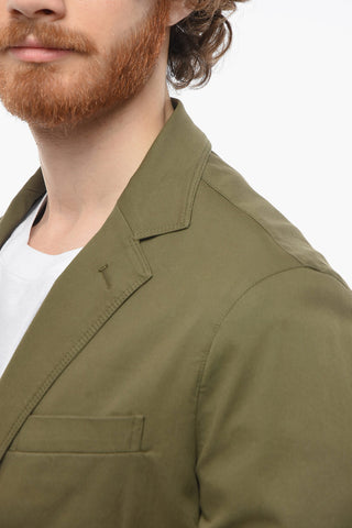 CC COLLECTION Unlined Twill Cotton Blazer