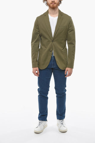 CC COLLECTION Unlined Twill Cotton Blazer