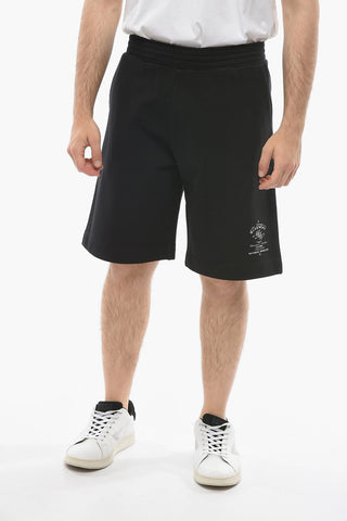 Shorts with Elasticated Waistband and Logo Print