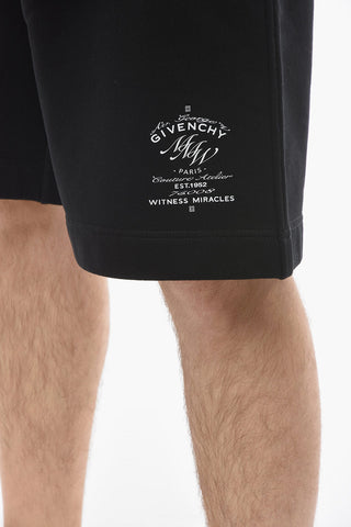Shorts with Elasticated Waistband and Logo Print